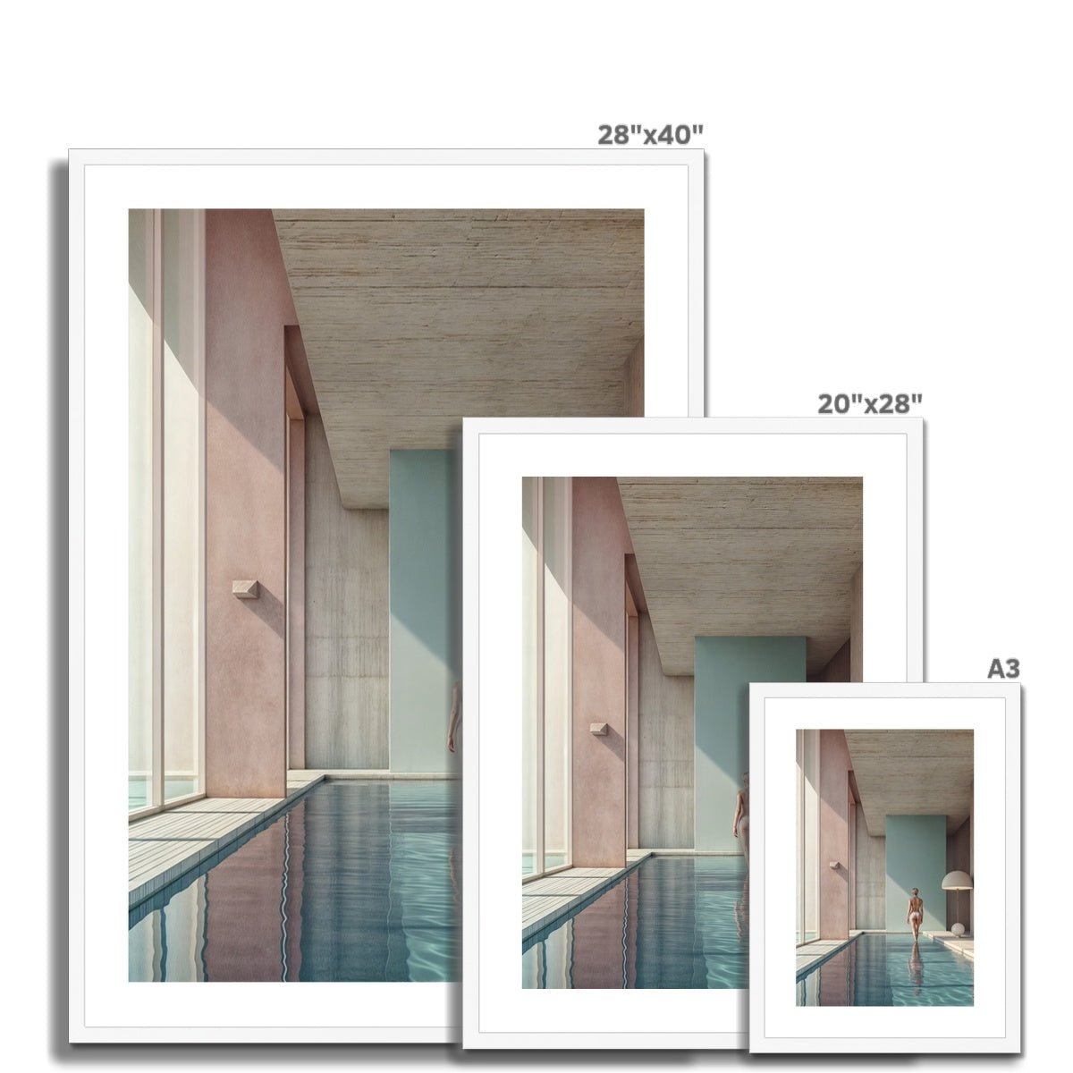 The Swimming Pool Framed & Mounted Print - Pixel Gallery