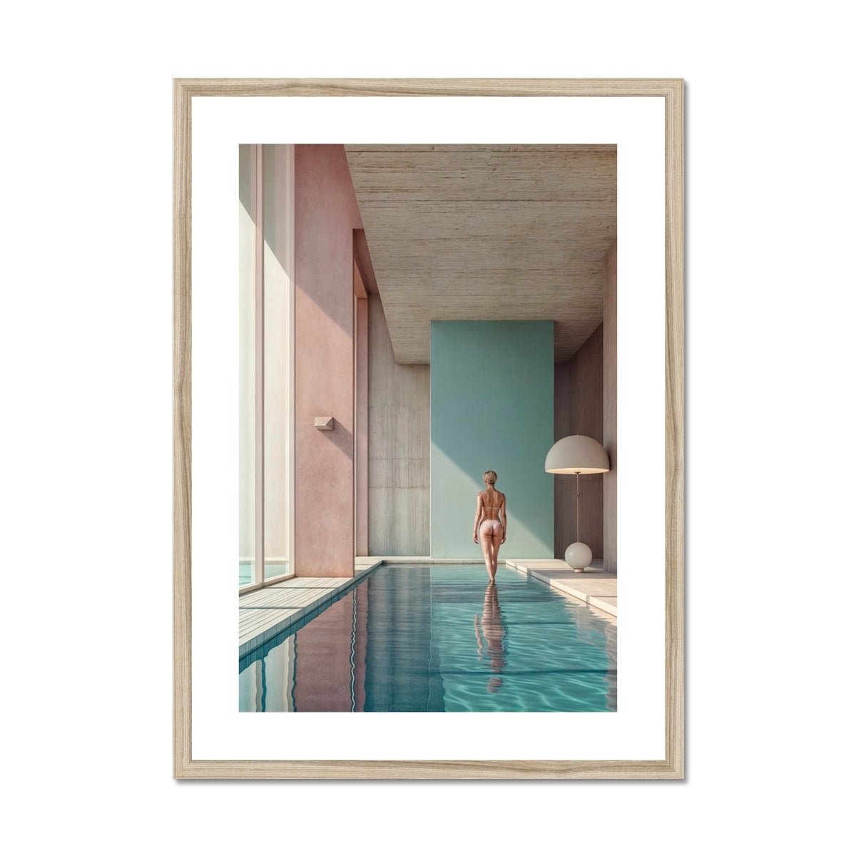 The Swimming Pool Framed & Mounted Print - Pixel Gallery