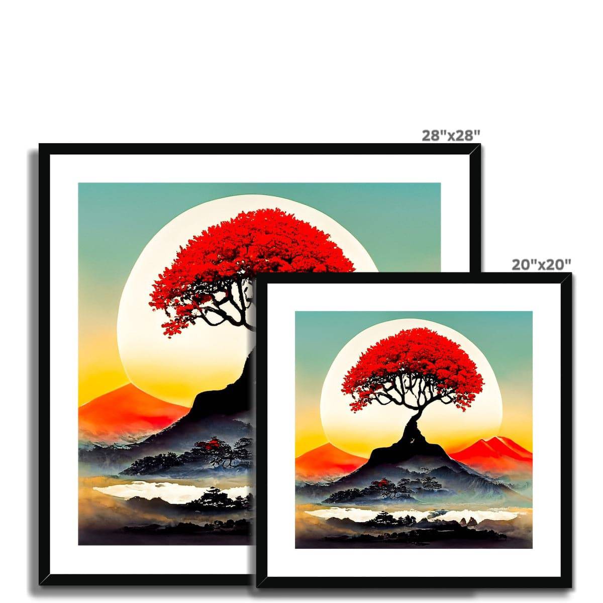 The Tree at the top of Mount Fuji Framed & Mounted Print - Pixel Gallery