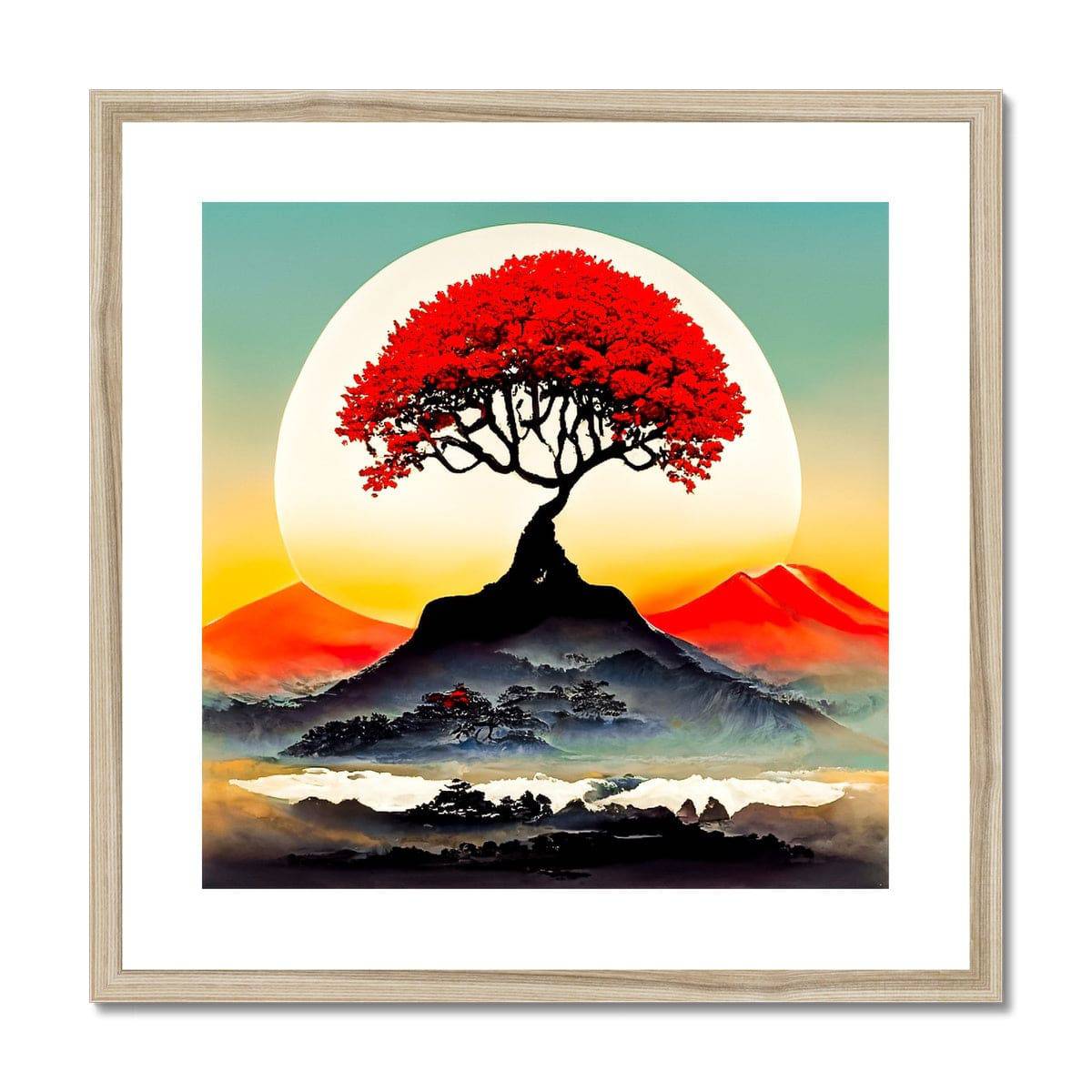 The Tree at the top of Mount Fuji Framed & Mounted Print - Pixel Gallery