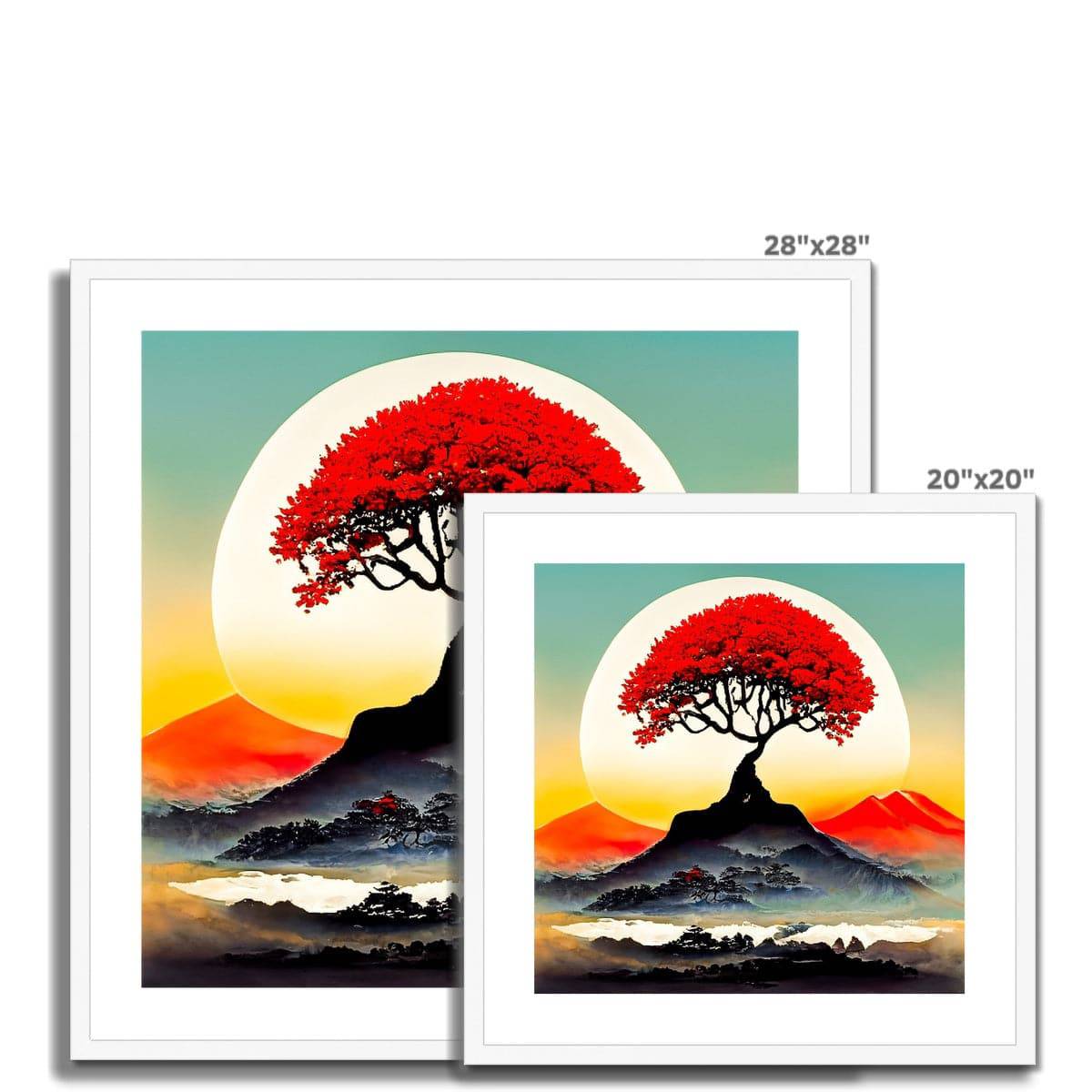 The Tree at the top of Mount Fuji Framed & Mounted Print - Pixel Gallery