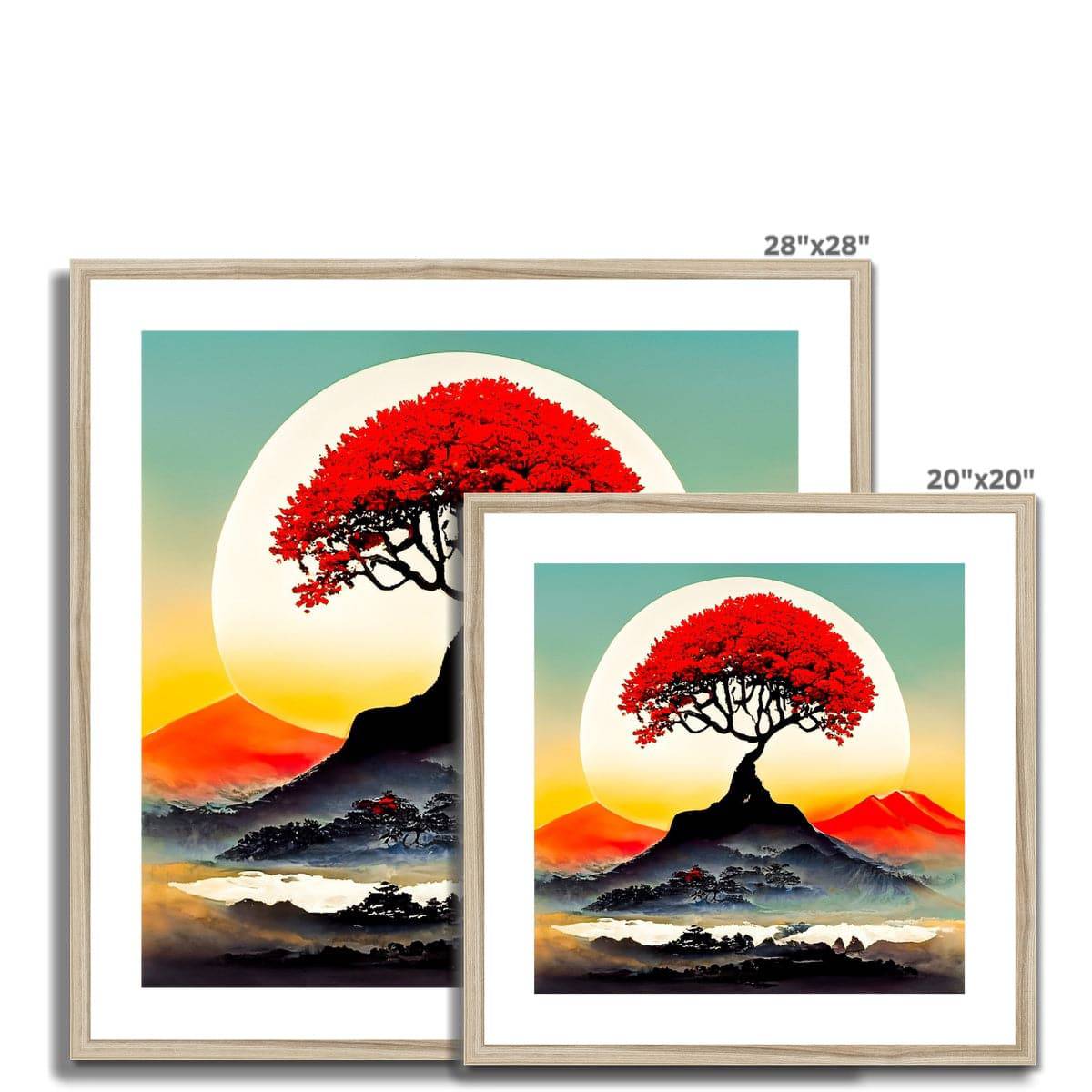 The Tree at the top of Mount Fuji Framed & Mounted Print - Pixel Gallery