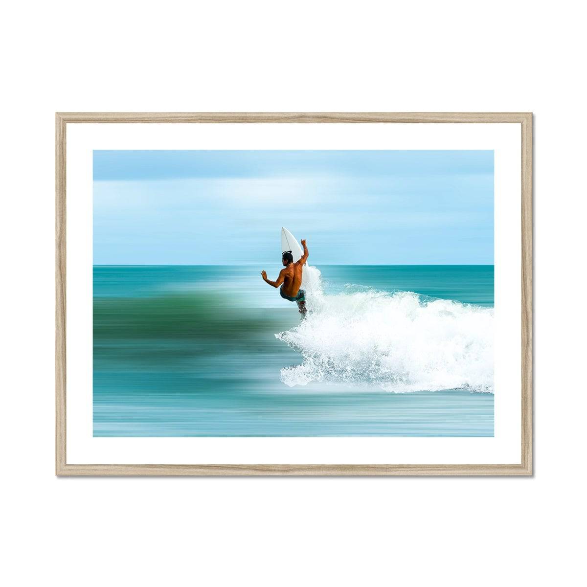 Free Wave Framed & Mounted Print - Pixel Gallery