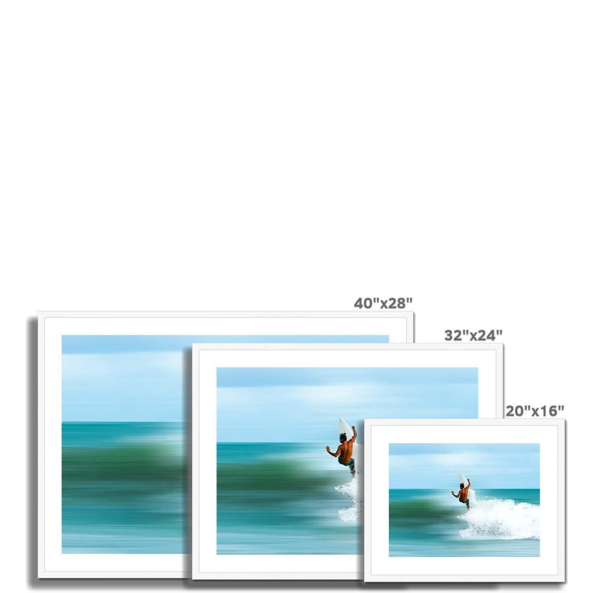 Free Wave Framed & Mounted Print - Pixel Gallery