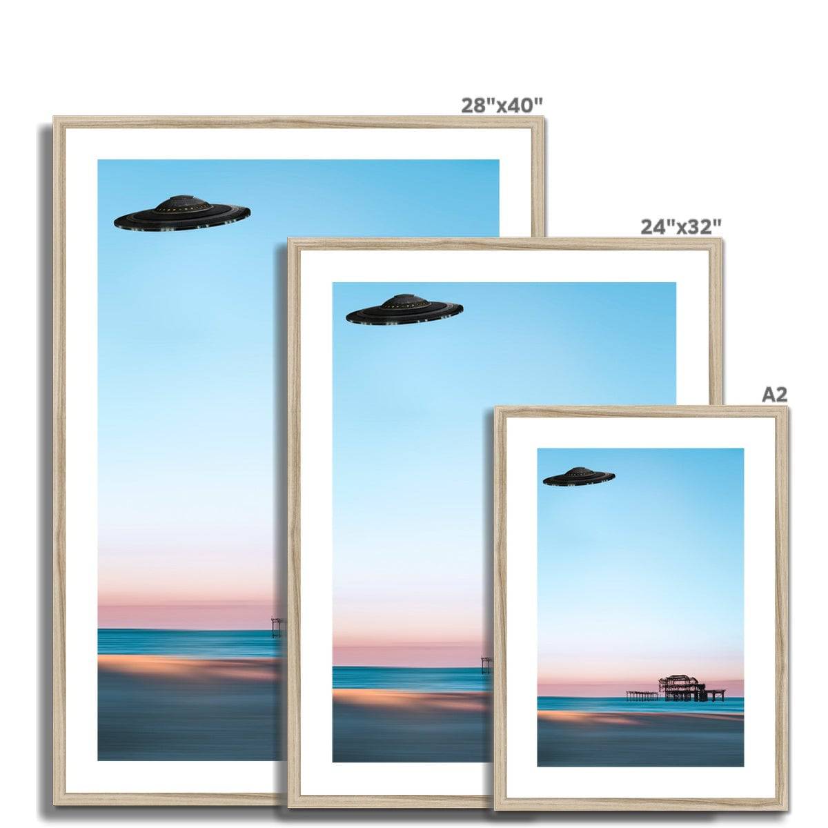 The Brighton UFO Tourism Board Framed & Mounted Print - Pixel Gallery