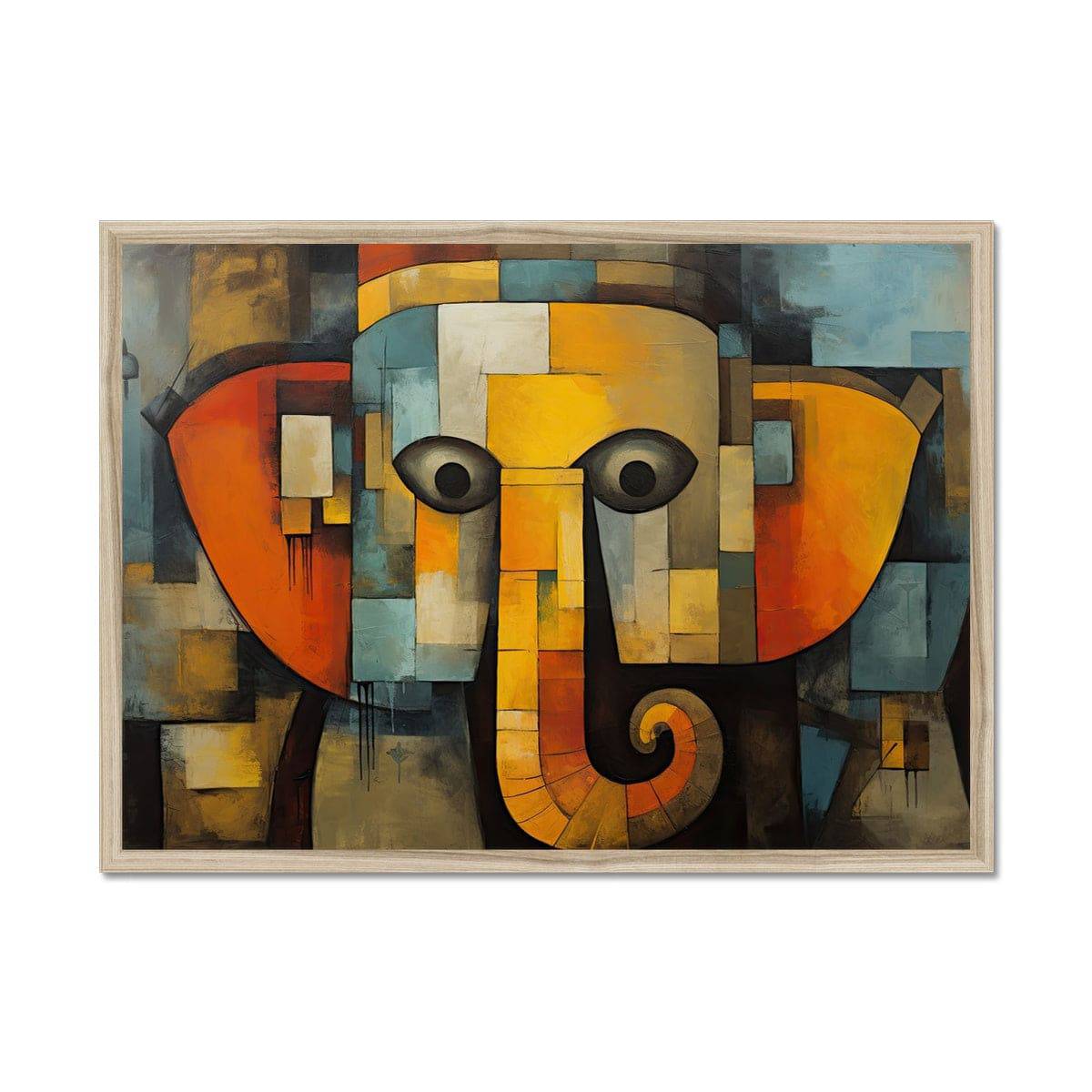 When Ganesh met Picasso Framed Print - Pixel Gallery