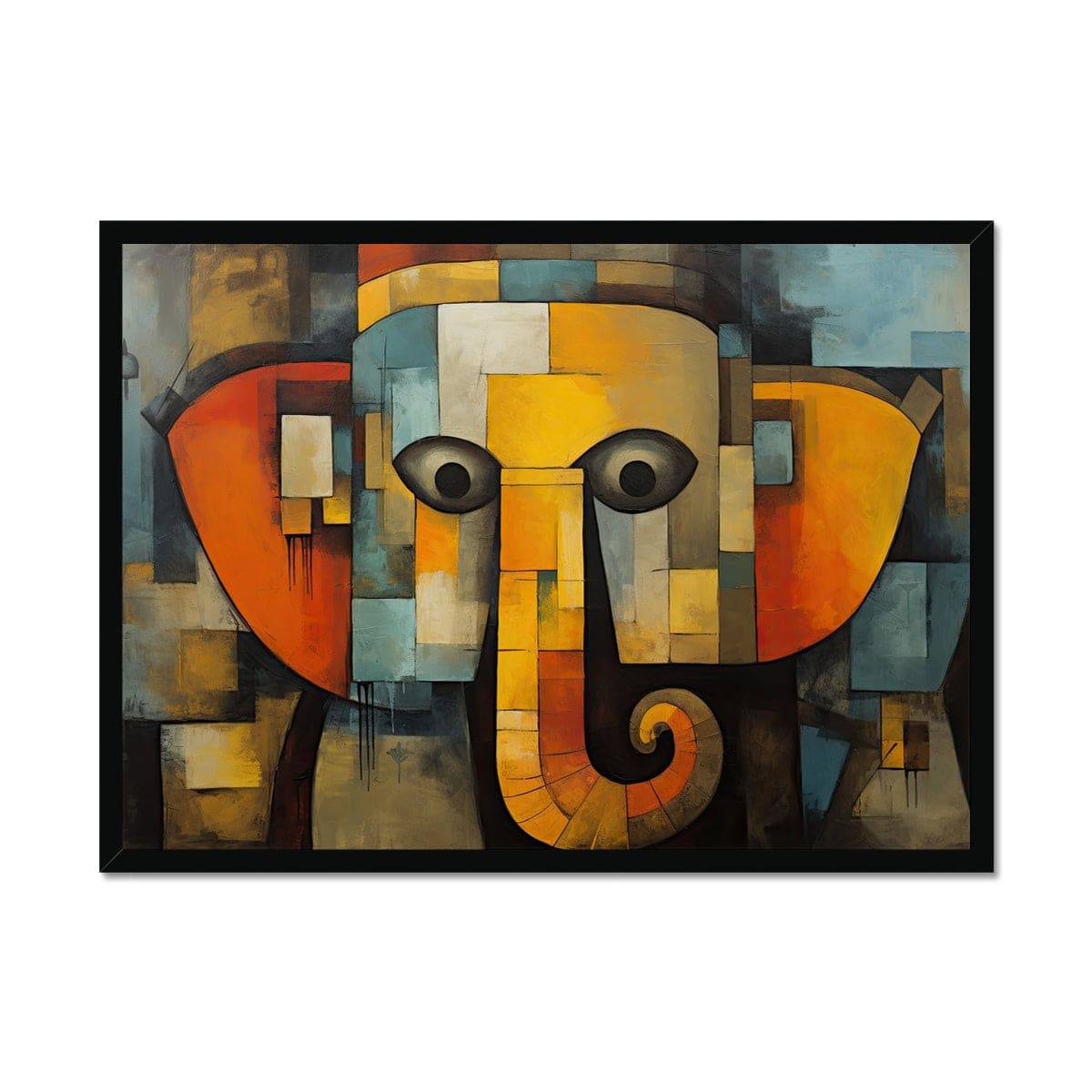 When Ganesh met Picasso Framed Print - Pixel Gallery