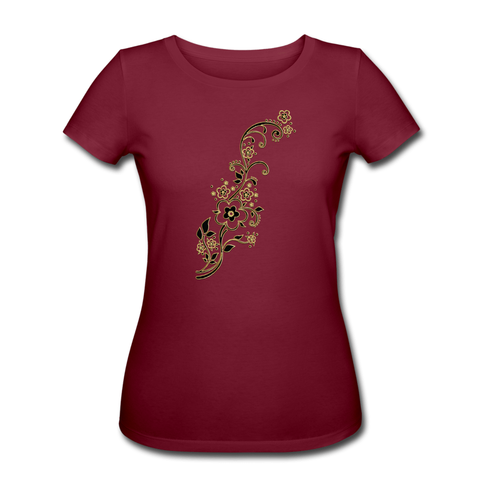 WOMEN'S BLACK & GOLD ORGANIC COTTON T-SHIRT - Pixel Gallery