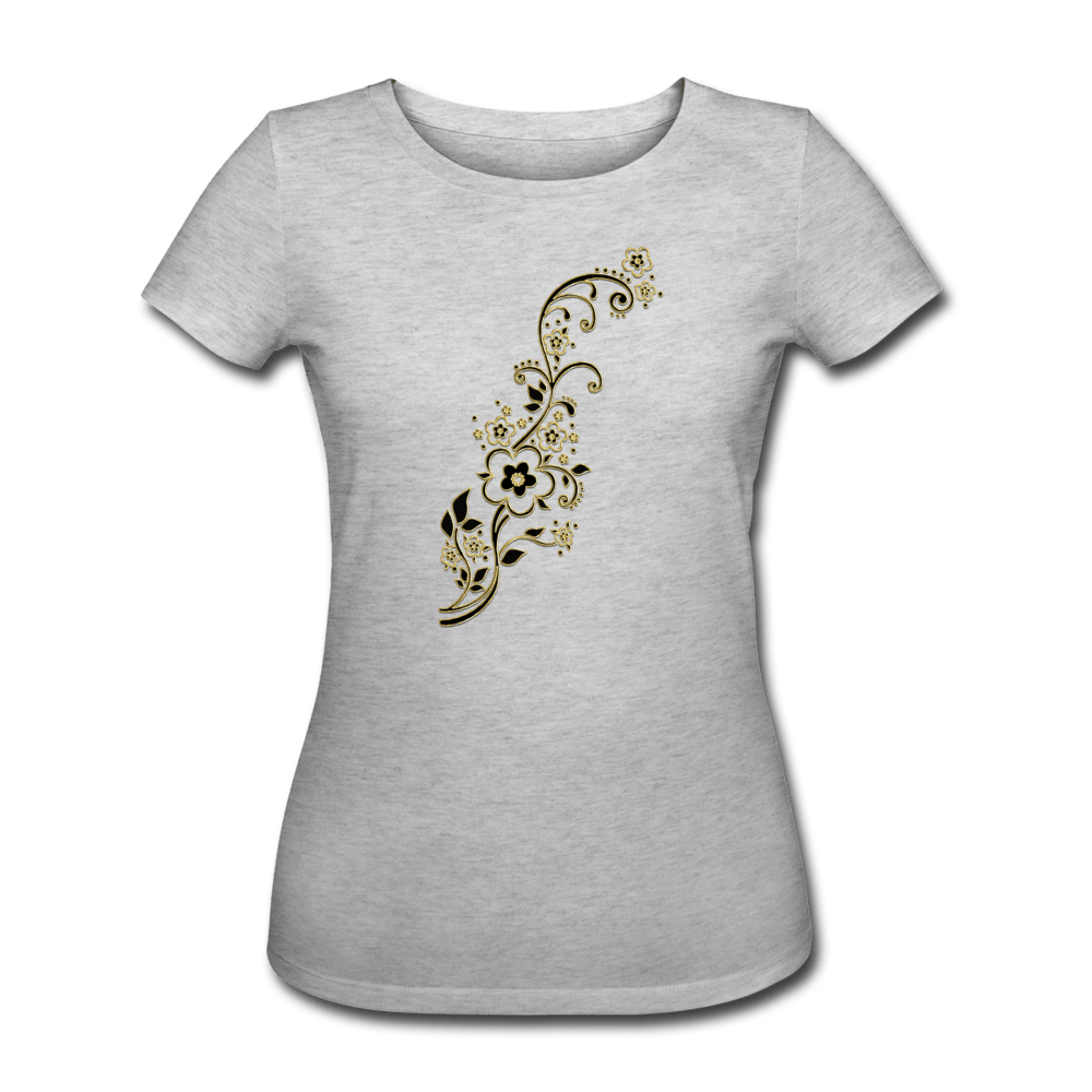 WOMEN'S BLACK & GOLD ORGANIC COTTON T-SHIRT - Pixel Gallery