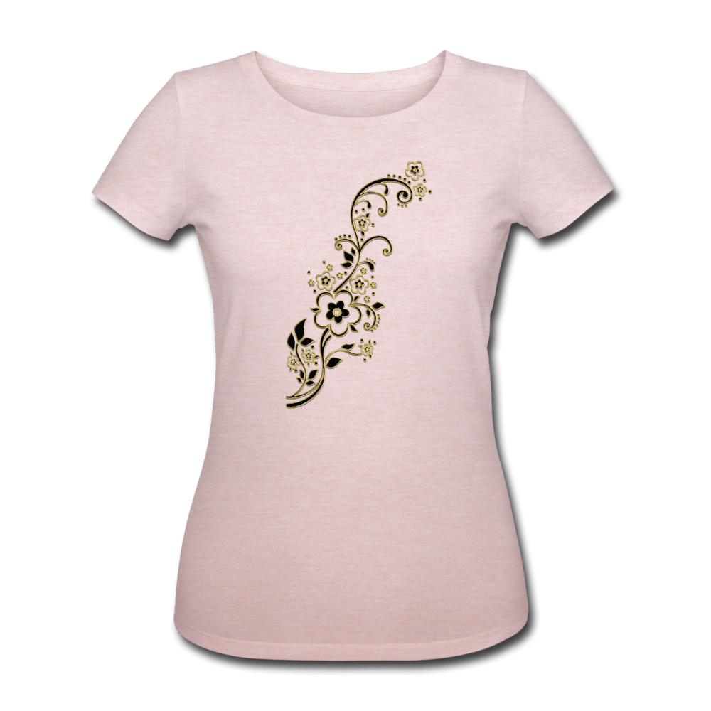 WOMEN'S BLACK & GOLD ORGANIC COTTON T-SHIRT - Pixel Gallery