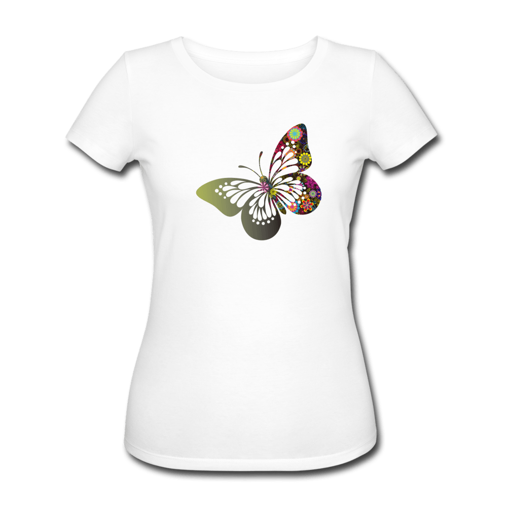WOMEN'S BUTTERFLY ORGANIC COTTON T - SHIRT - Pixel Gallery