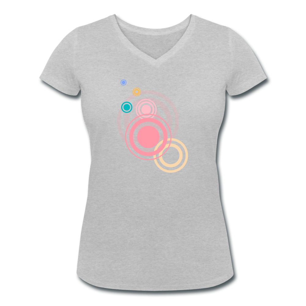 WOMENS CIRCLES ORGANIC V-NECK T-SHIRT - Pixel Gallery