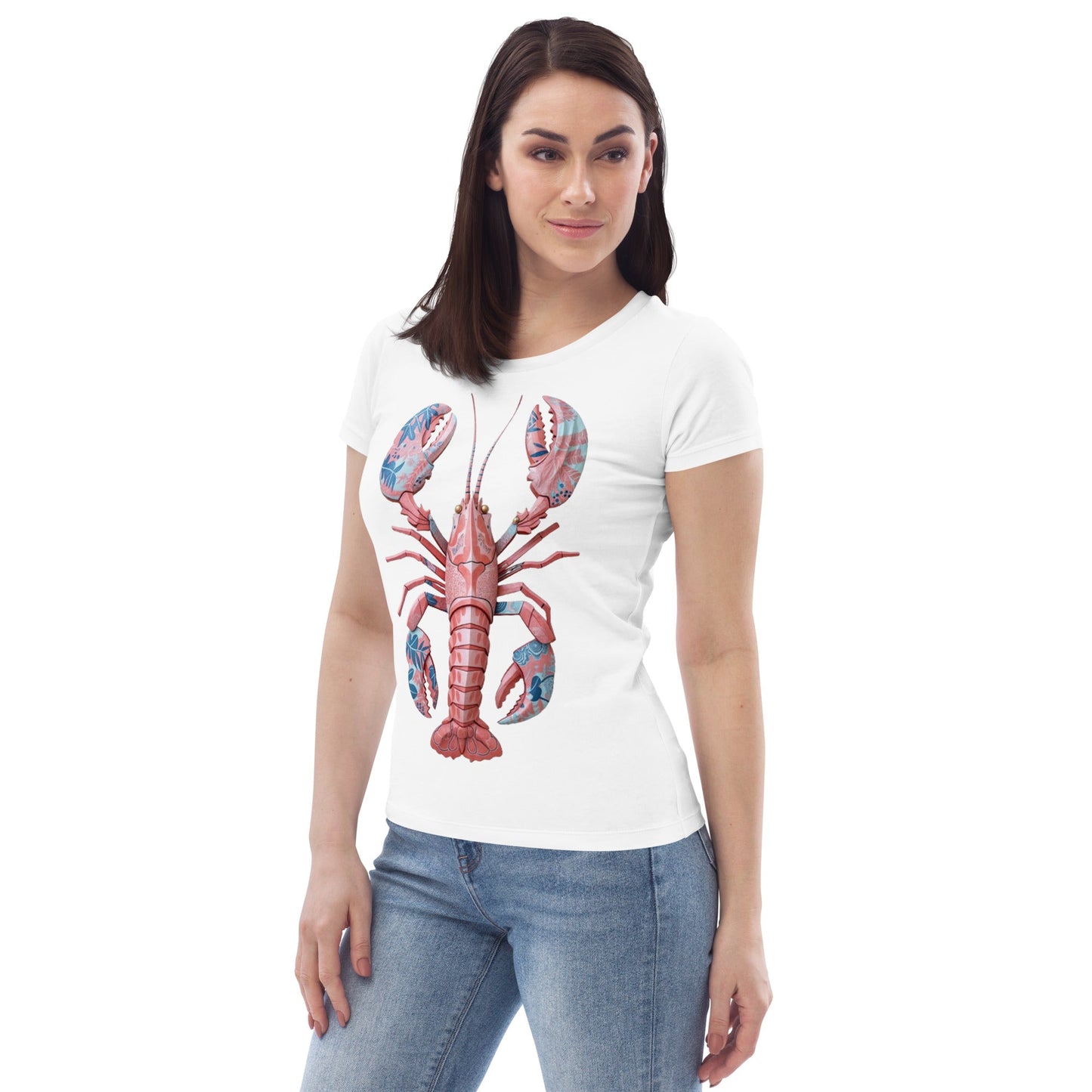 Women's EcoLuxe Lobster Fitted Tee - Freycinet Peninsula - Pixel Gallery