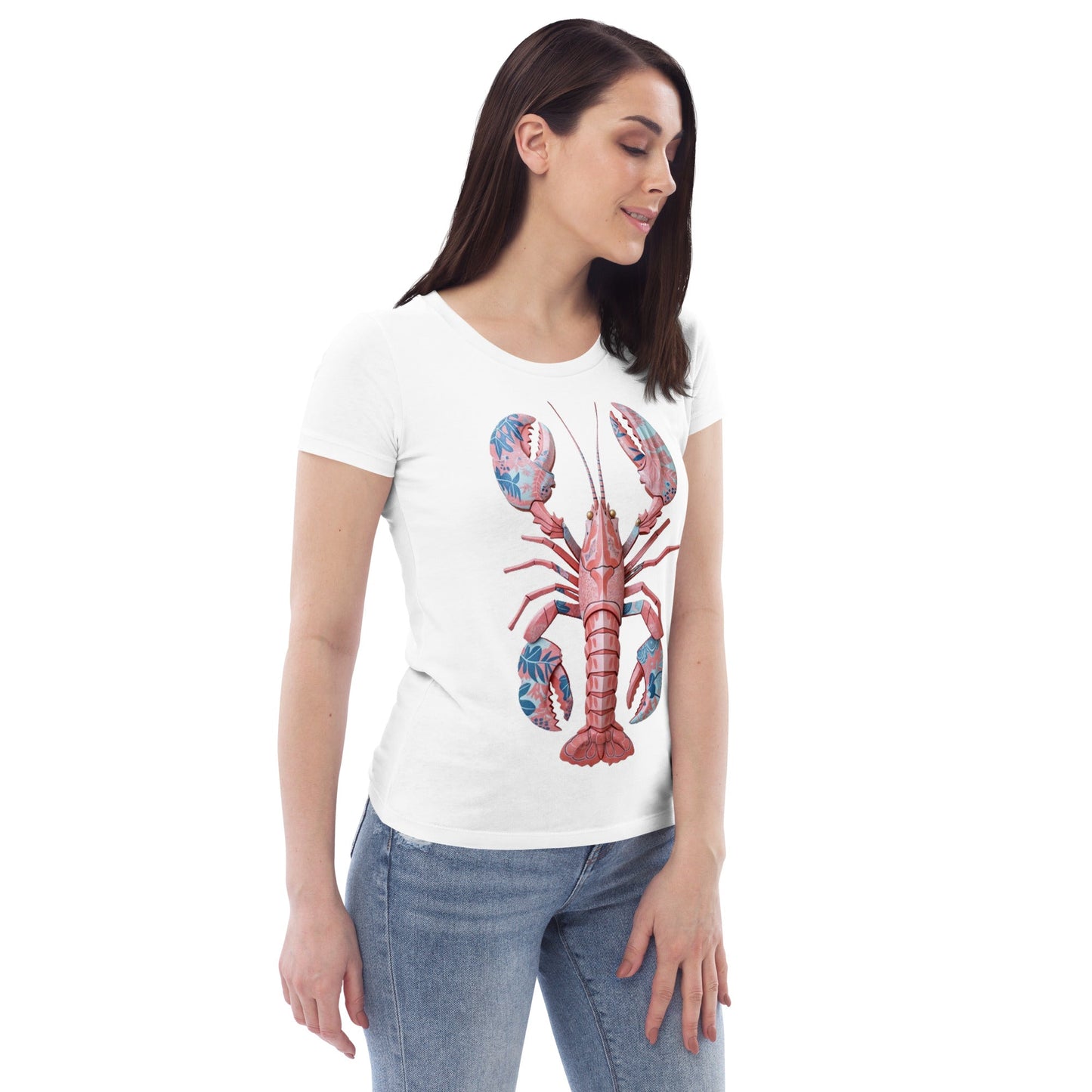 Women's EcoLuxe Lobster Fitted Tee - Freycinet Peninsula - Pixel Gallery