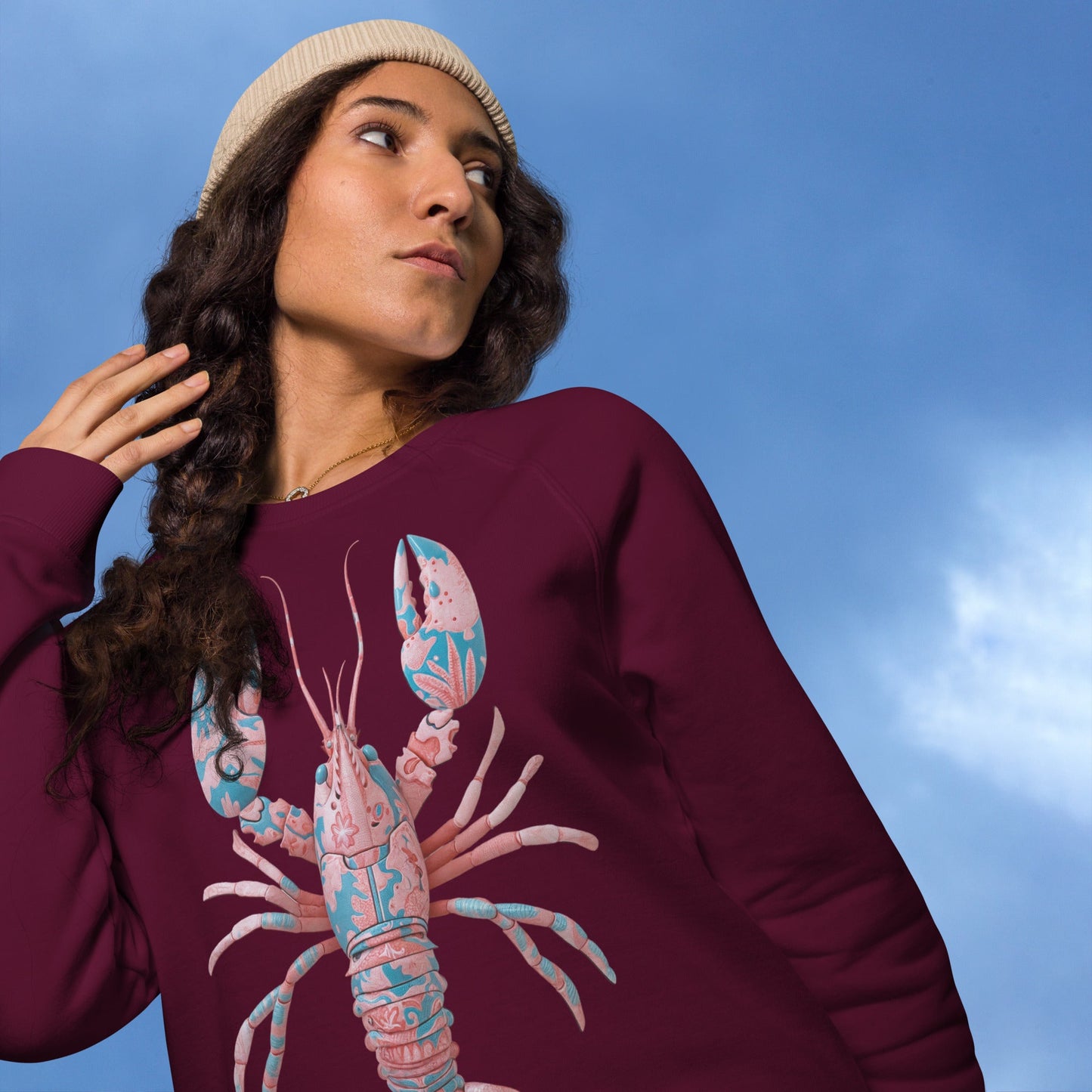 Women's EcoLuxe Organic Raglan Sweatshirt - Pixel Gallery