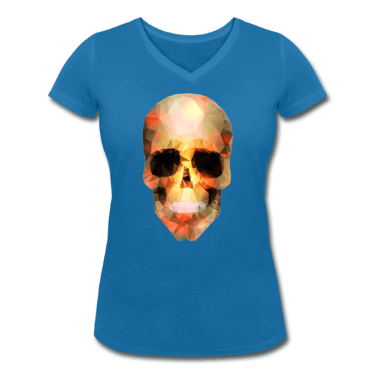 WOMENS HAPPY ORGANIC V-NECK T-SHIRT - Pixel Gallery