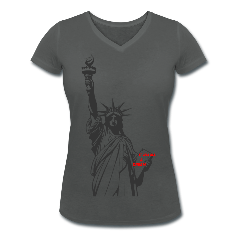 WOMENS IT WAS ALL A DREAM ORGANIC V-NECK T-SHIRT - Pixel Gallery