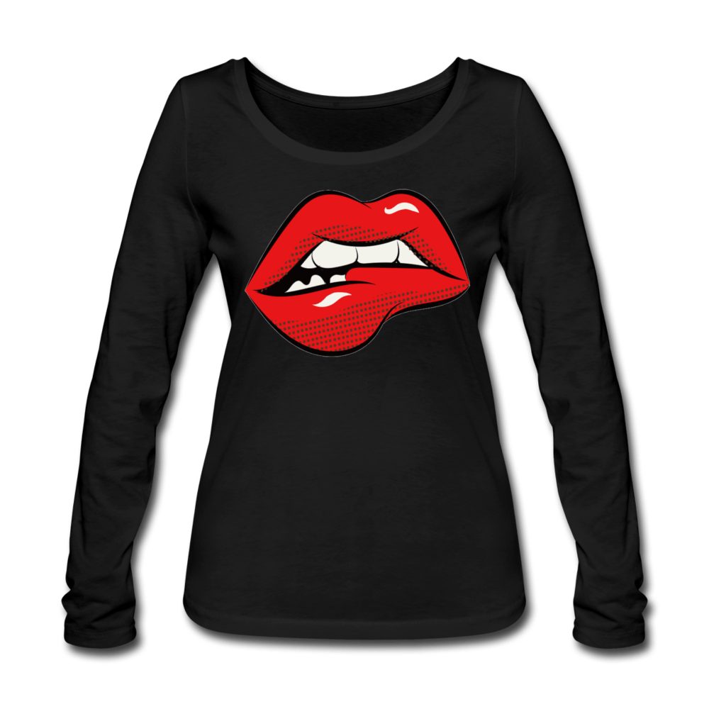 WOMEN’S KISS ORGANIC LONGSLEEVE TEE - Pixel Gallery