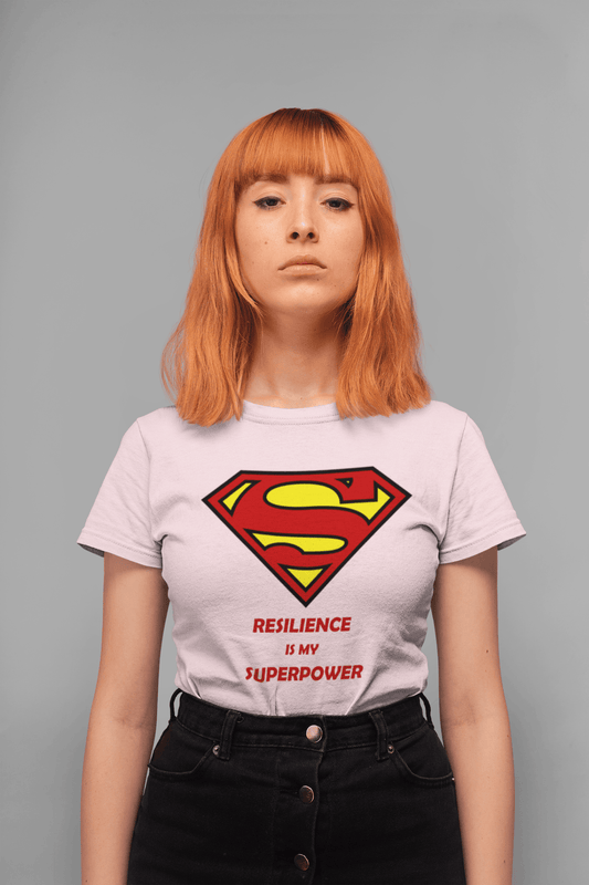 WOMEN'S RESILIENCE IS MY SUPERPOWER ORGANIC COTTON T-SHIRT - Pixel Gallery