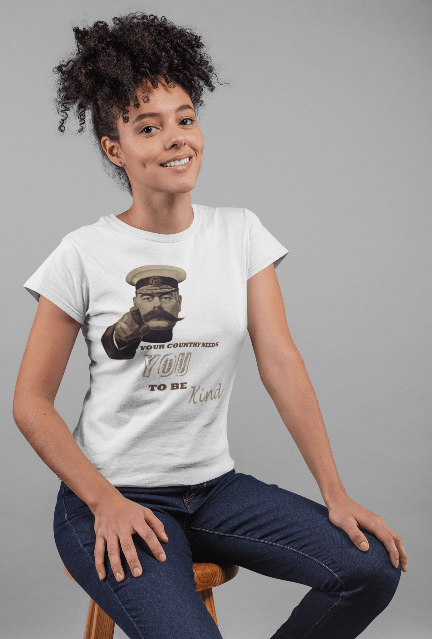 WOMEN'S ‘YOUR COUNTRY NEEDS YOU TO BE KIND’ ORGANIC COTTON T-SHIRT - Pixel Gallery