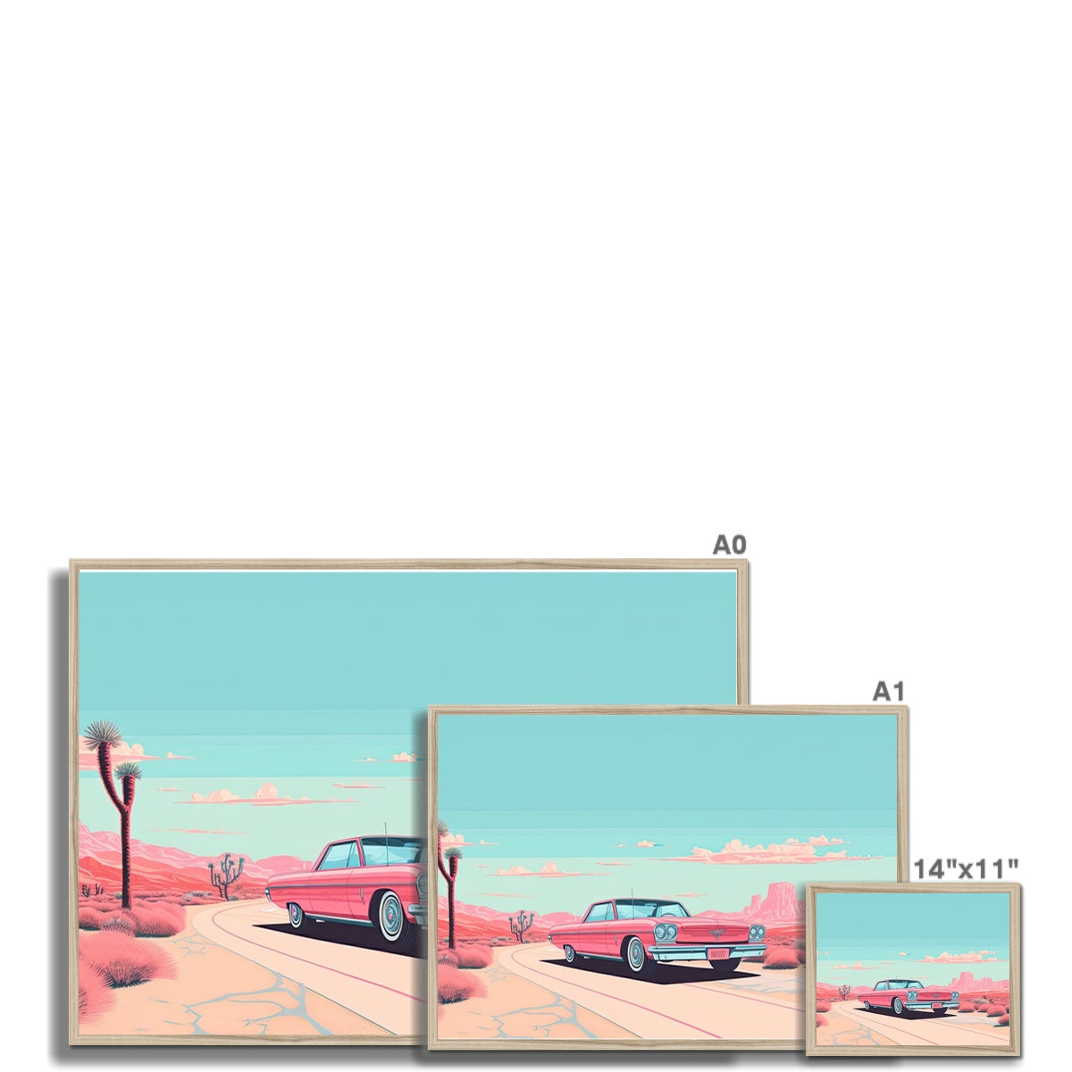 Pink Cadillac Framed Print - Pixel Gallery
